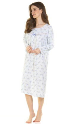 La Marquise Primrose In Bloom Cotton Rich Long Sleeve Nightdress